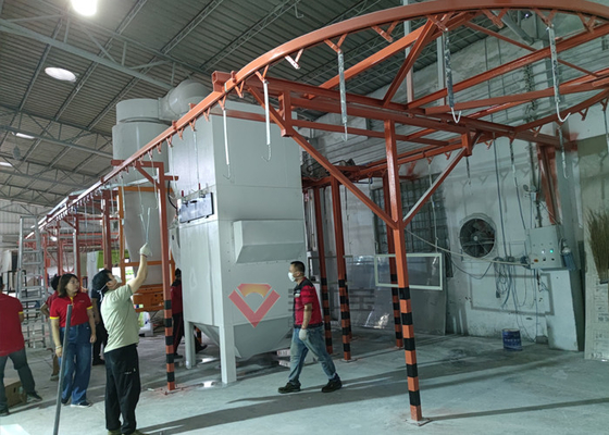 Linia do malowania proszkowego Instalacja do malowania proszkowego Elektrostatyczne urządzenie do malowania proszkowego