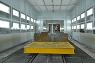 Kabina lakiernicza do produkcji metali z mocną konstrukcją stalową Pokaz szklanych okien pokoju